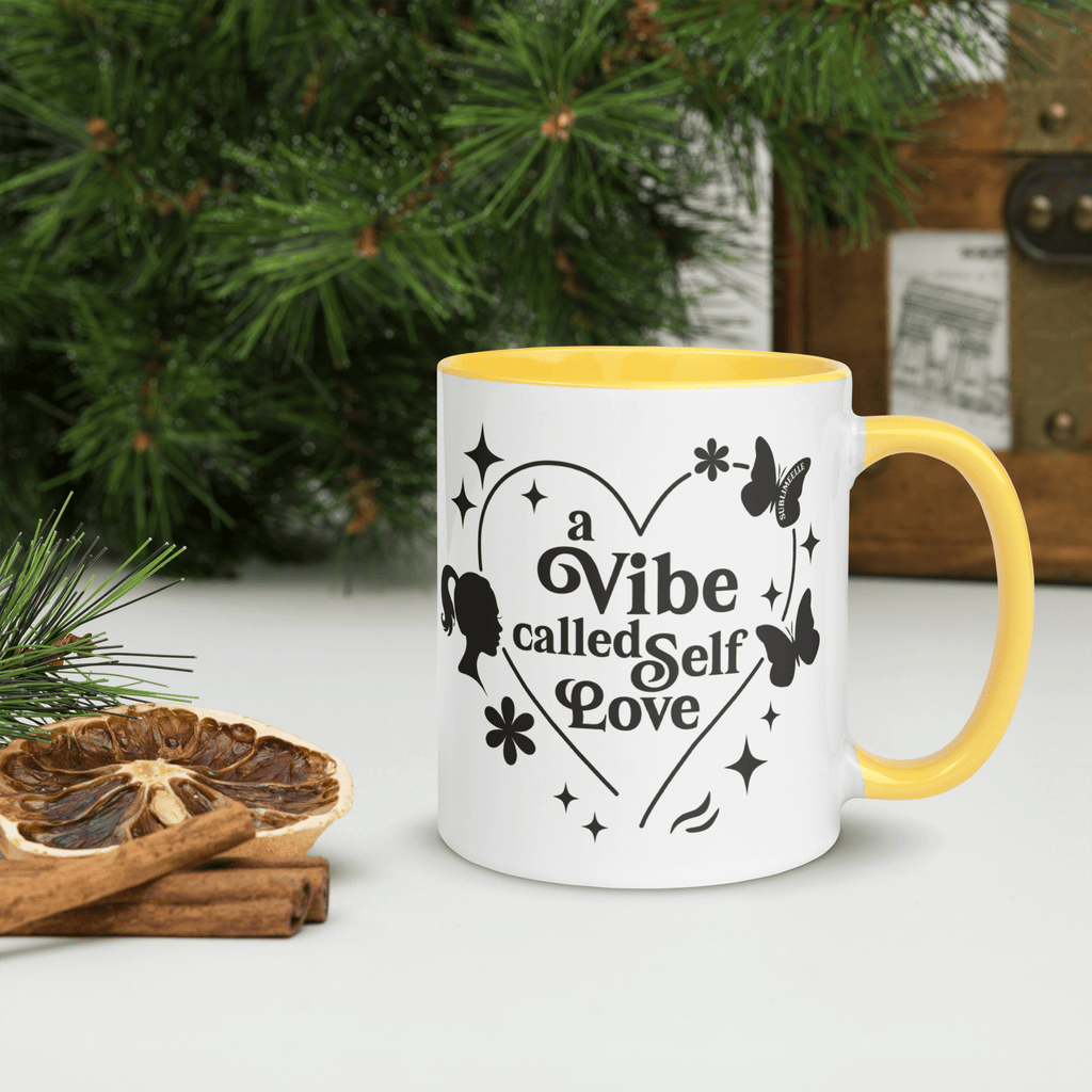 Yellow Mug Self - Love | A Vibe Called Self - Love | Positivity Gift - SublimeElle Self - Love