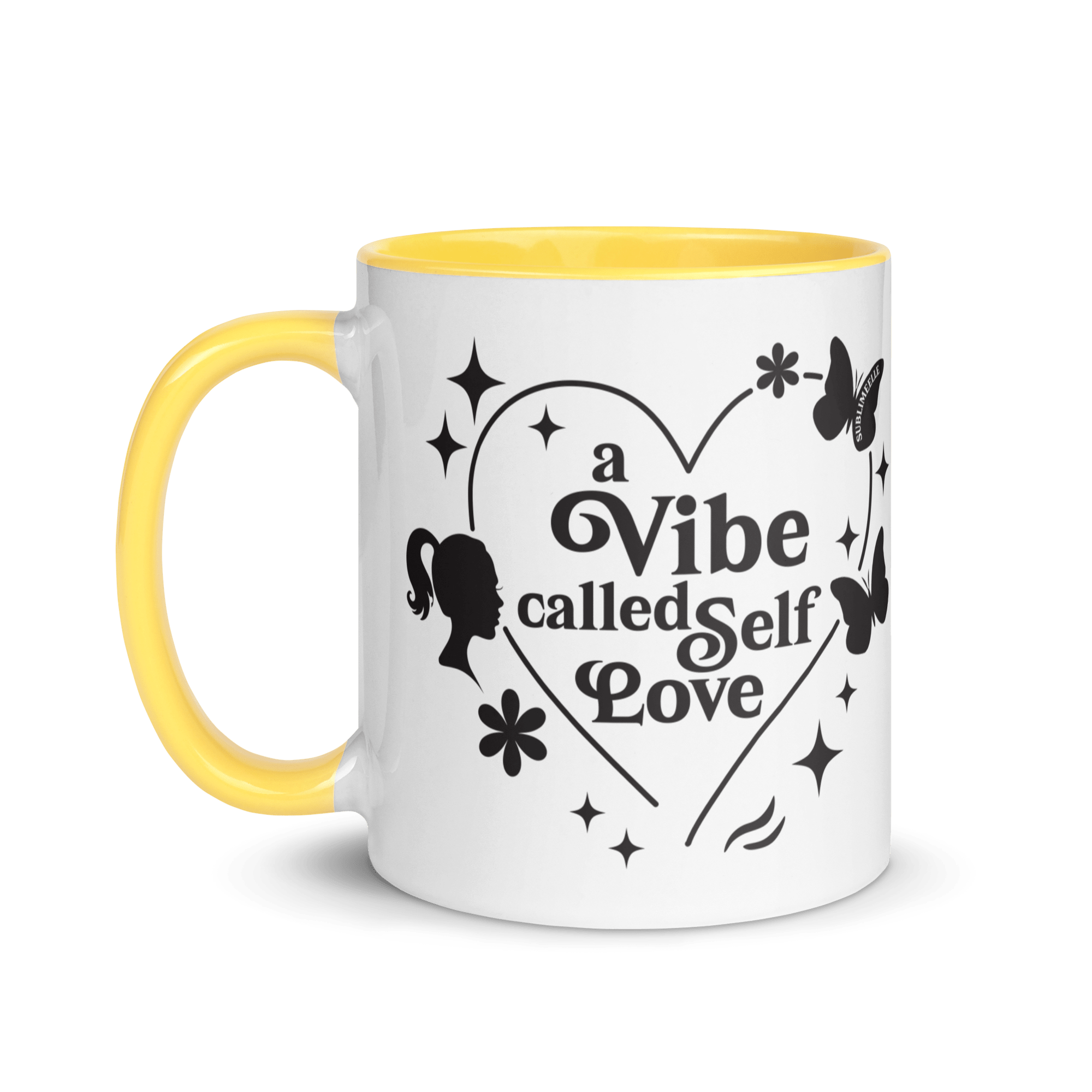 Yellow Mug Self - Love | A Vibe Called Self - Love | Positivity Gift - SublimeElle Self - Love