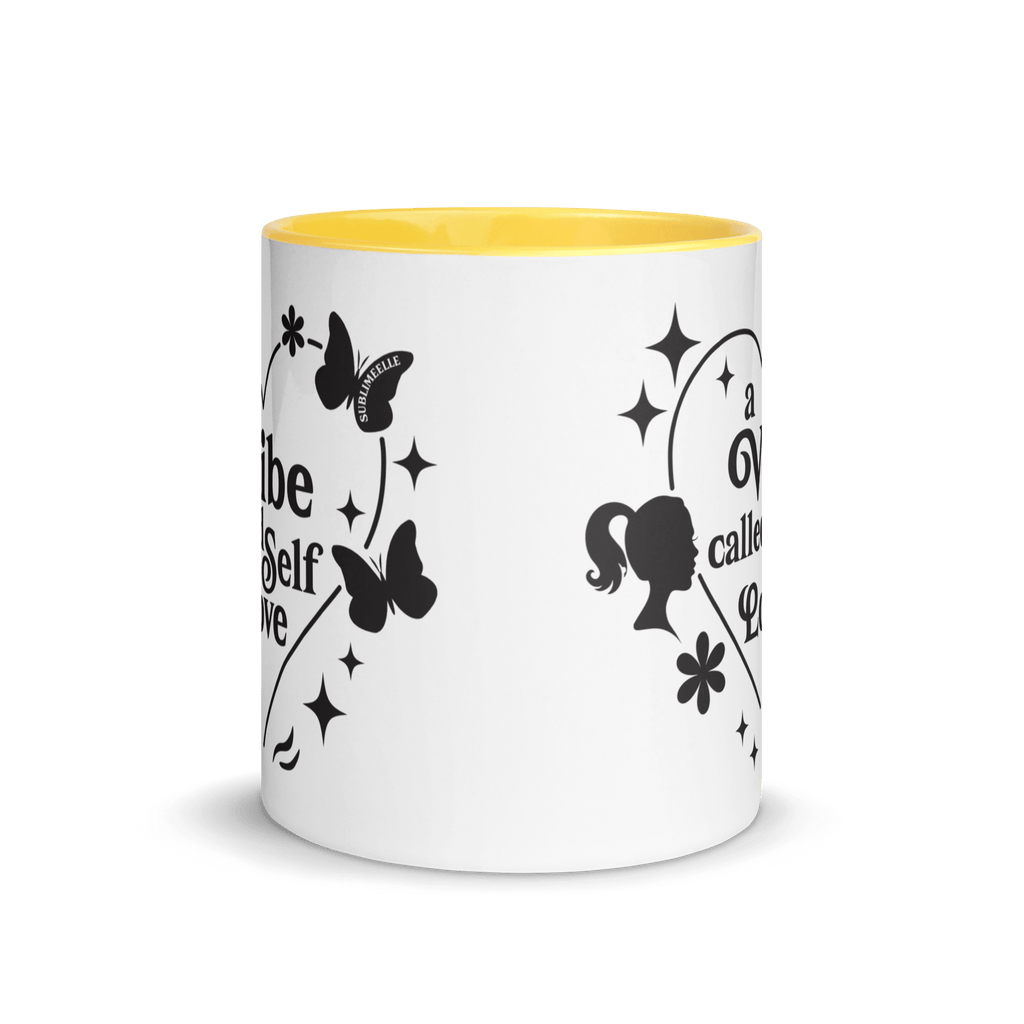 Yellow Mug Self - Love | A Vibe Called Self - Love | Positivity Gift - SublimeElle Self - Love