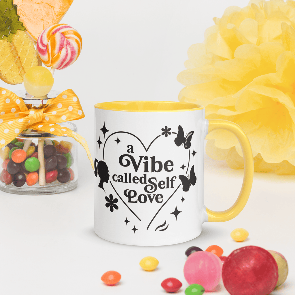Yellow Mug Self - Love | A Vibe Called Self - Love | Positivity Gift - SublimeElle Self - Love