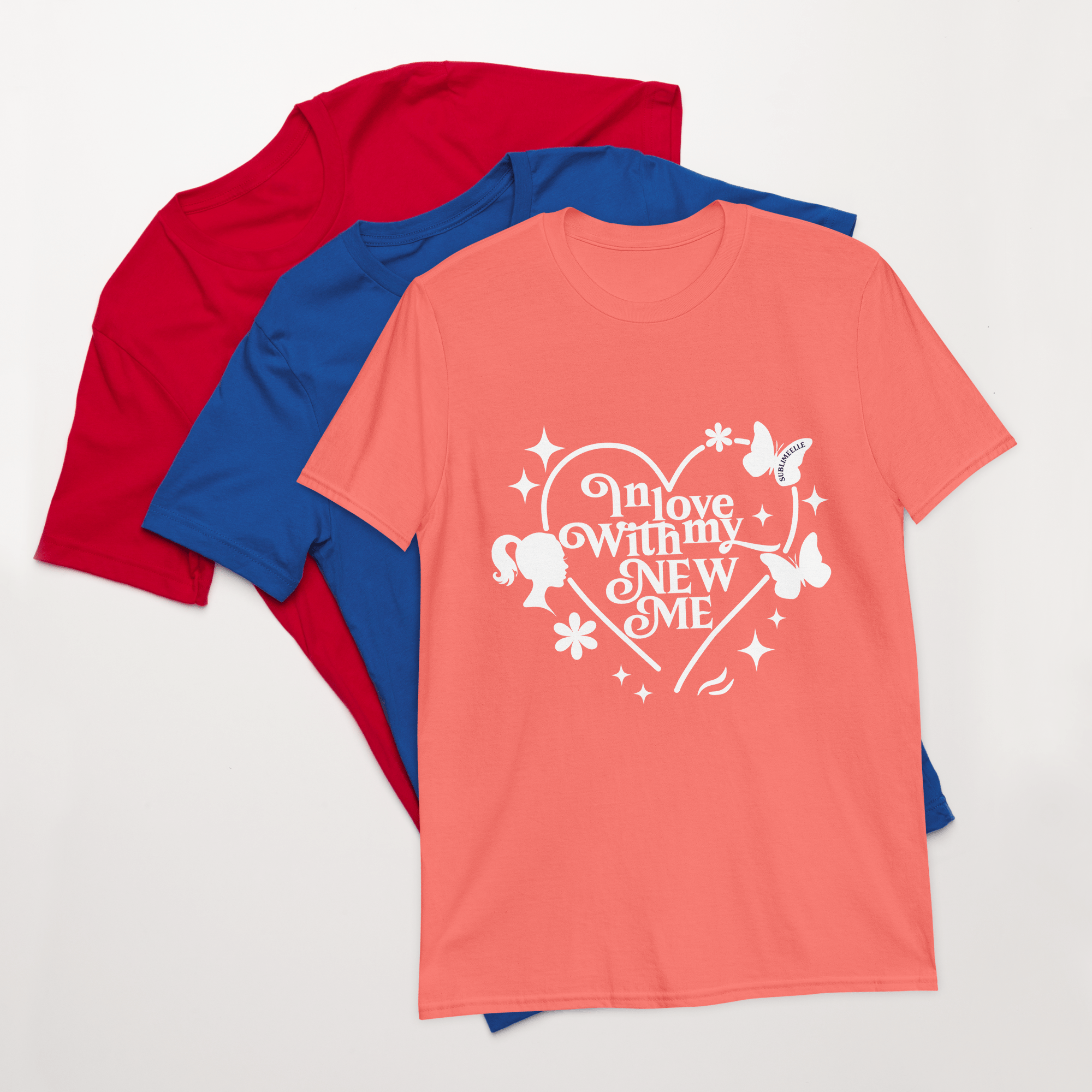 Yellow T-Shirt Coral Self - Love With Motivational Quote - SublimeElle Self - Love