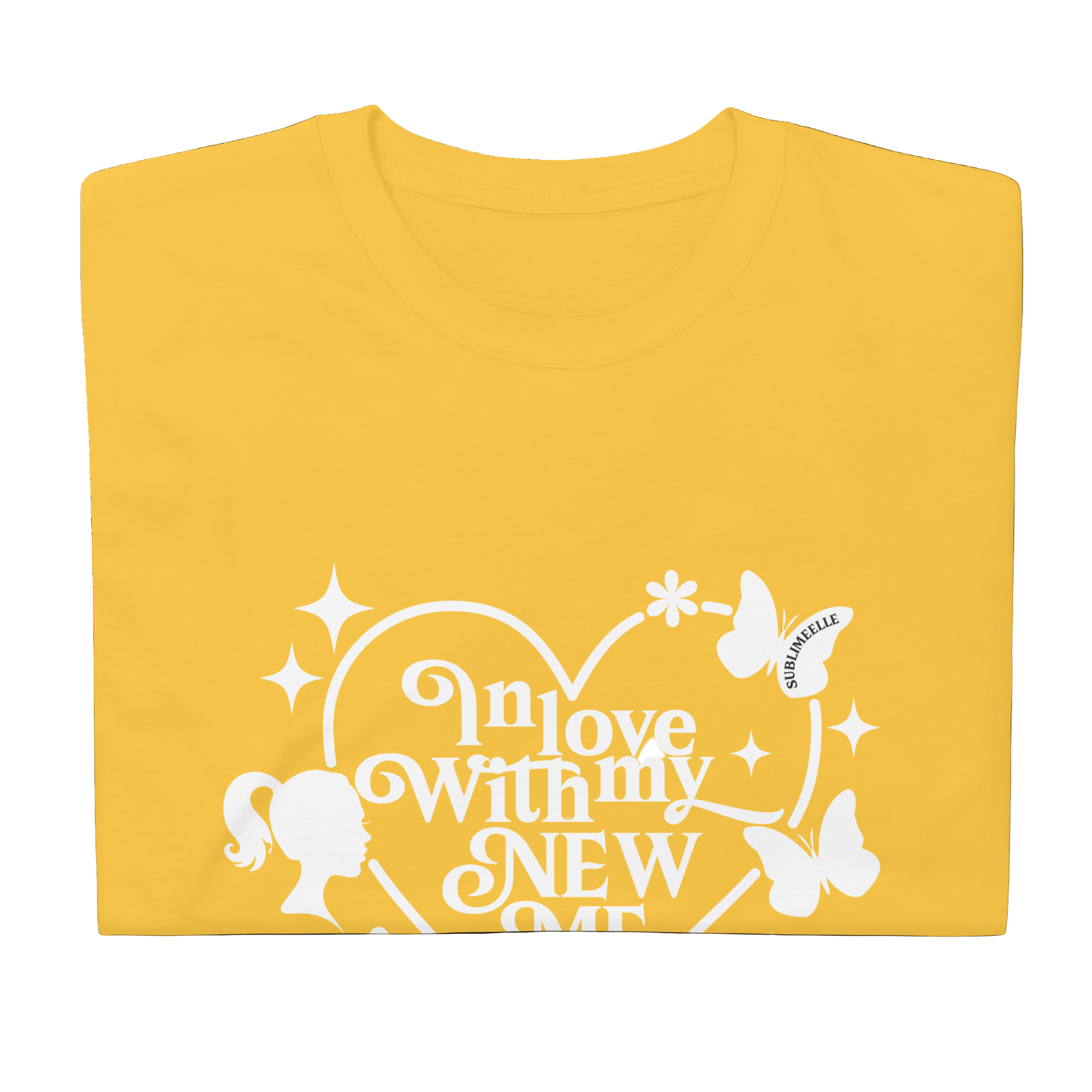 Yellow T-Shirt Coral Self - Love With Motivational Quote - SublimeElle Self - Love