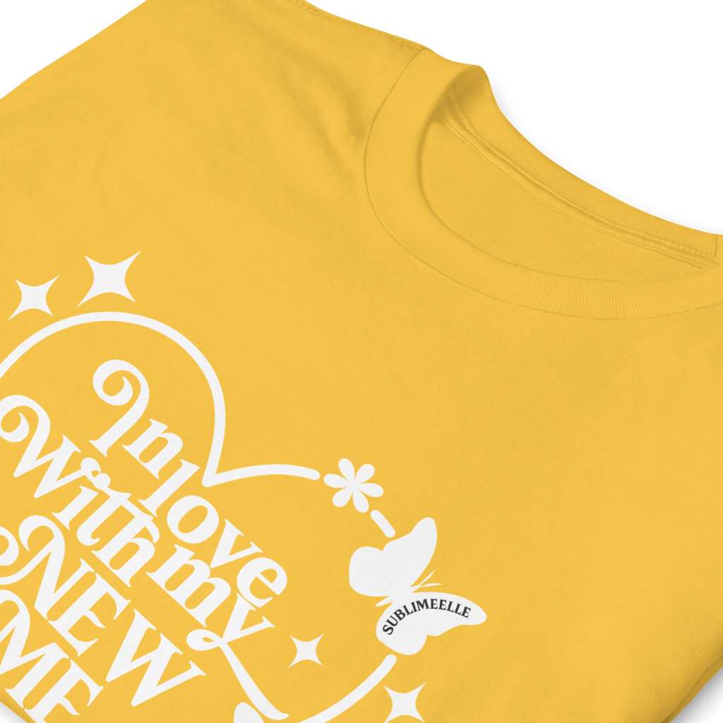 Yellow T-Shirt Coral Self - Love With Motivational Quote - SublimeElle Self - Love